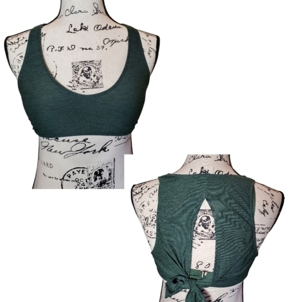 NWT Kona Sol Dark Green Sports Bra Sz Small